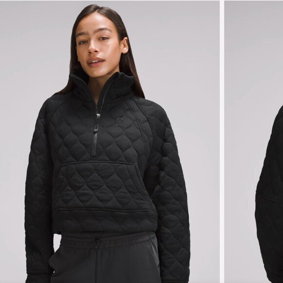 LULULEMON Scuba Oversized Quilted Half Zip Black Size XS/S - Picture 1 of 11